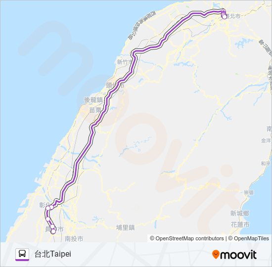 1829 bus Line Map