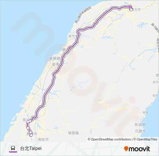 1829 Bus Line Map