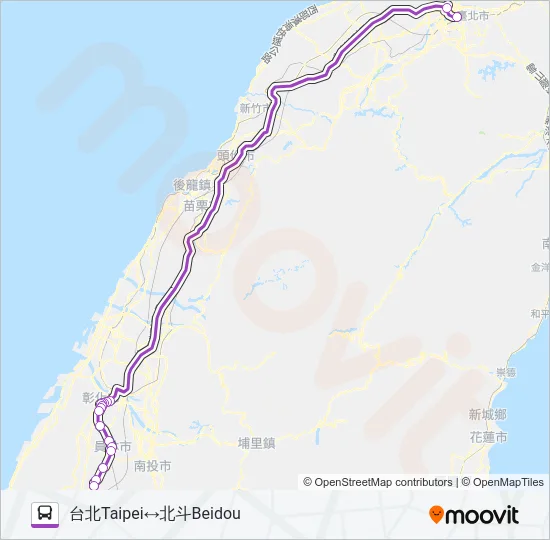 1830 Bus Line Map