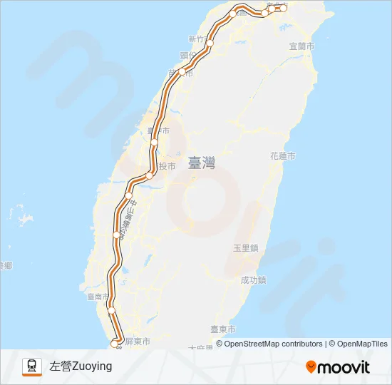 高鐵THSR Train Line Map