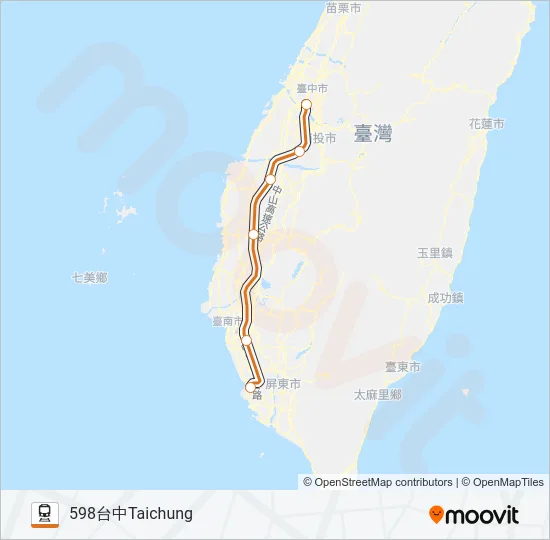 高鐵THSR Train Line Map
