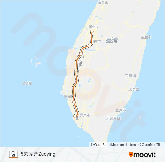 高鐵THSR Train Line Map