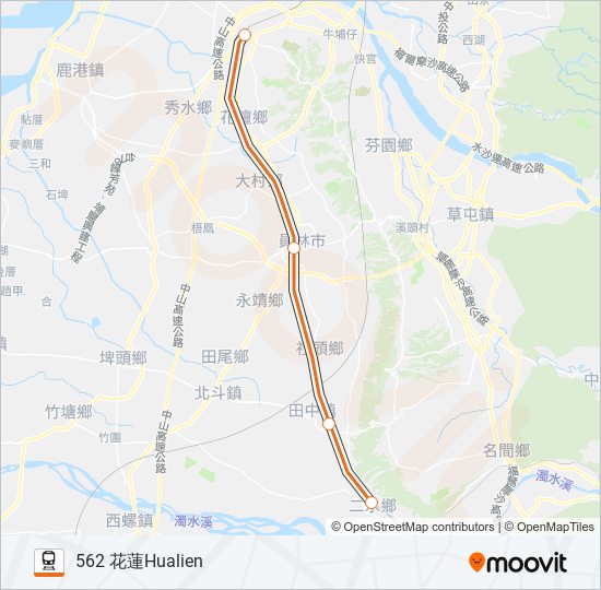 莒光號CHU-KUANG EXPRESS train Line Map
