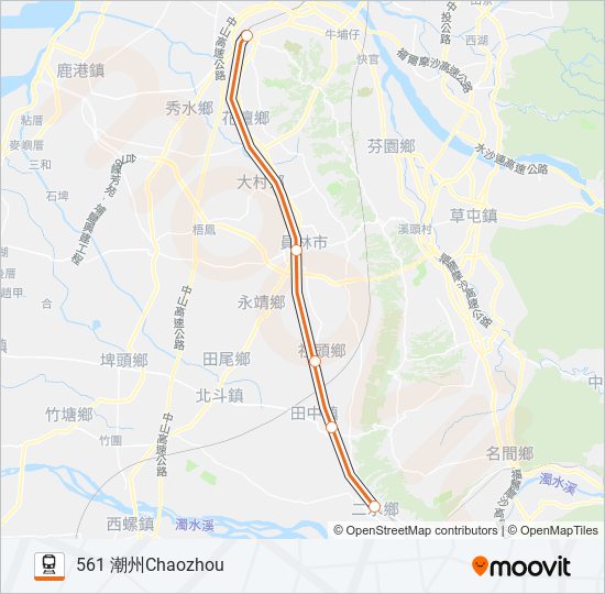 火車莒光號CHU-KUANG EXPRESS的線路圖