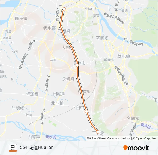 莒光號CHU-KUANG EXPRESS Train Line Map
