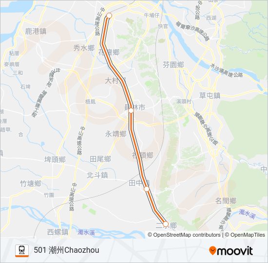 火車莒光號CHU-KUANG EXPRESS的線路圖