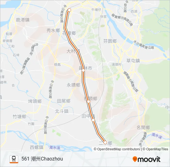 火車莒光號CHU-KUANG EXPRESS的線路圖
