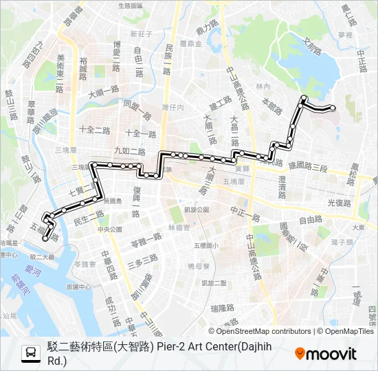 60覺民幹線區間車 Bus Line Map