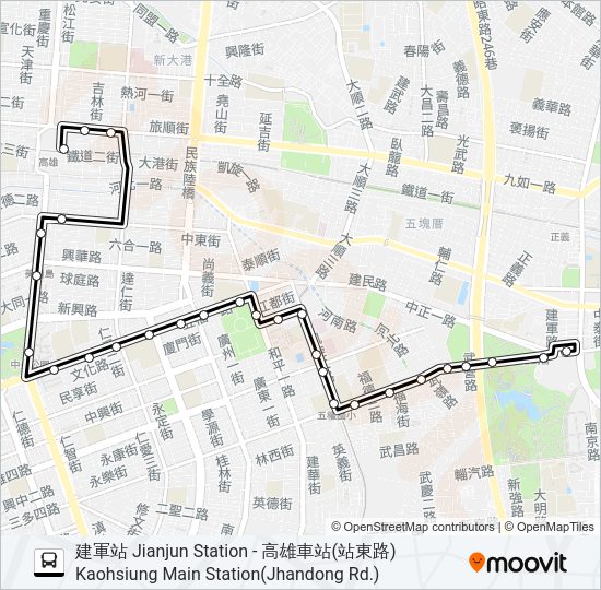 52A bus Line Map