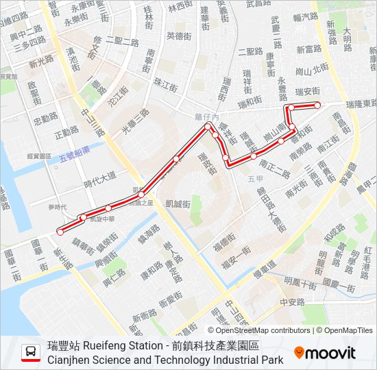 巴士紅12B的線路圖