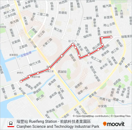 紅12B Bus Line Map