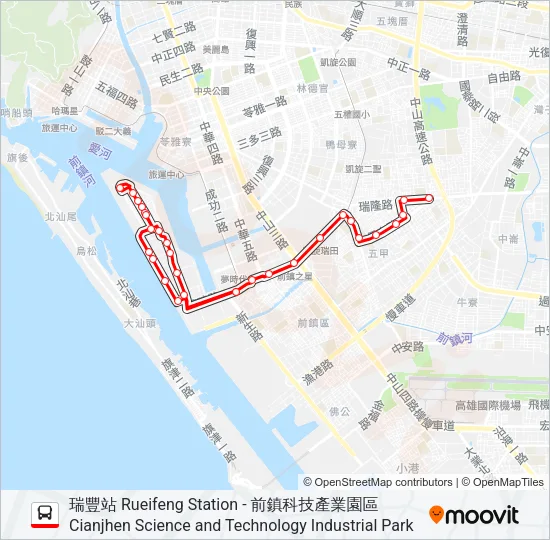 紅12B Bus Line Map