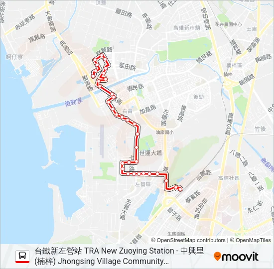 紅53梓官幹線-區間 Bus Line Map