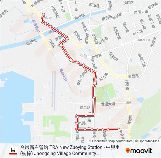 紅53梓官幹線-區間 Bus Line Map