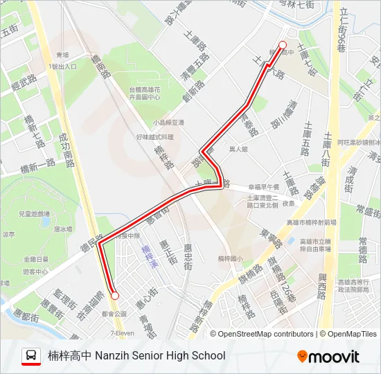 紅58C(寒暑假停駛) Bus Line Map