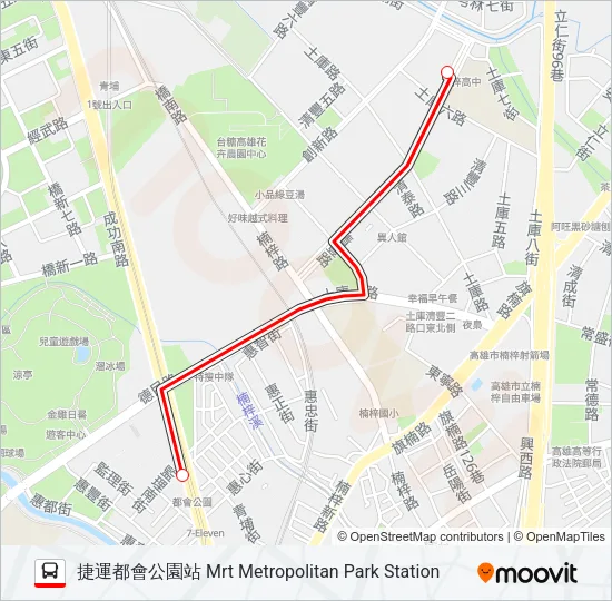 紅58C(寒暑假停駛) Bus Line Map