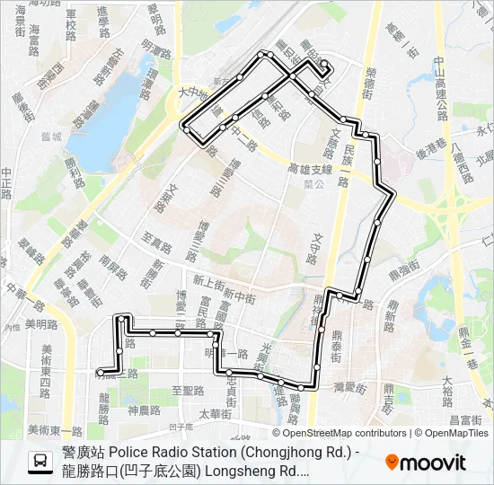 3繞(17時以後改道文信路) Bus Line Map