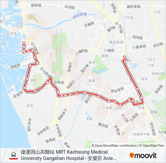 紅75 Bus Line Map