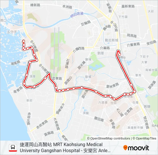 紅75 Bus Line Map