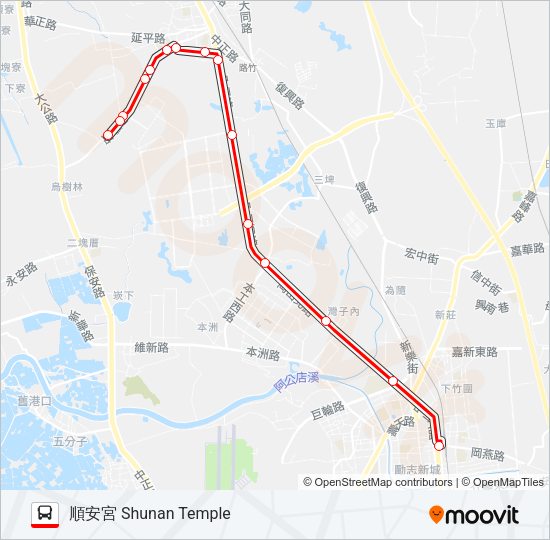 巴士紅67B的線路圖
