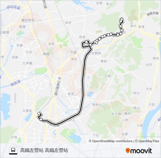 巴士E04燕巢學園快線的線路圖