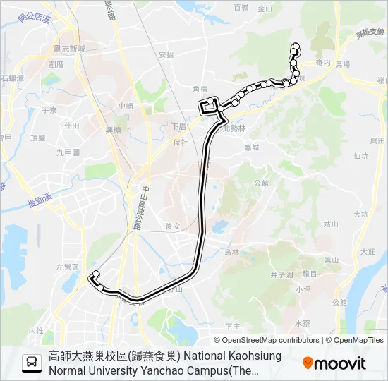 E04燕巢學園快線 Bus Line Map
