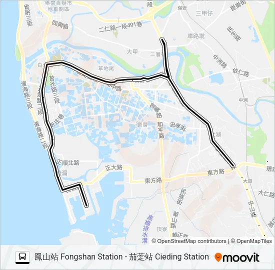 8041C(部分繞駛樹人醫專) Bus Line Map