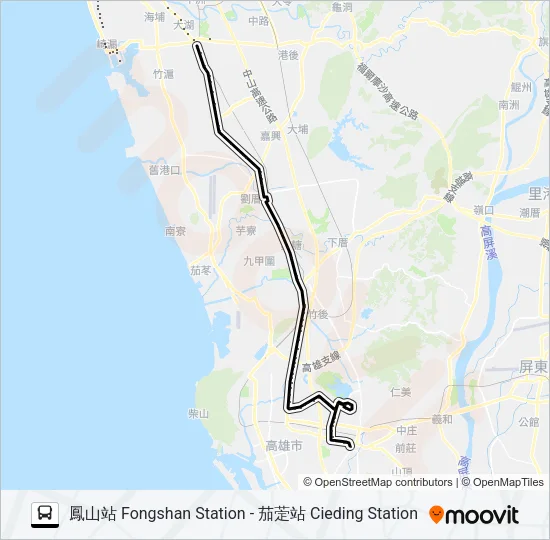 8041C(部分繞駛樹人醫專) Bus Line Map