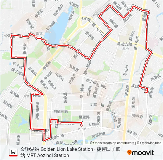 紅35(繞駛崇實社區) Bus Line Map