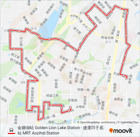 紅35(繞駛崇實社區) Bus Line Map