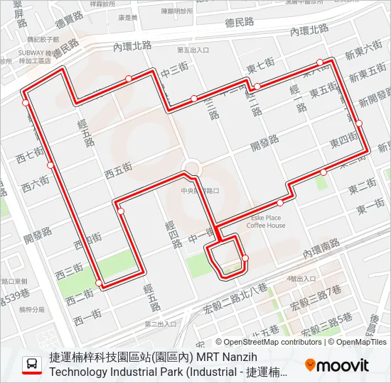 紅57區間車 Bus Line Map