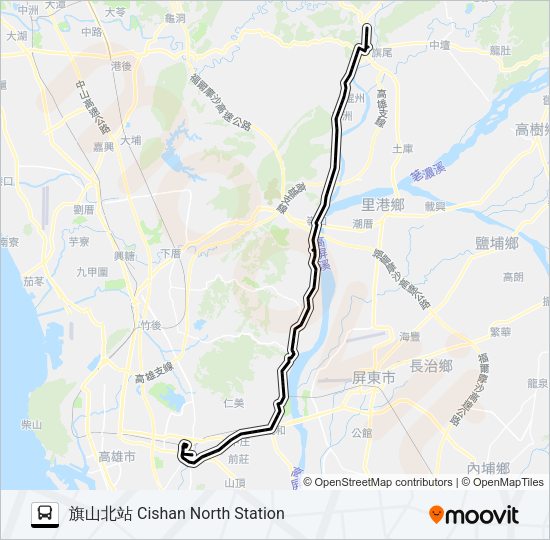 巴士8010區間車的線路圖