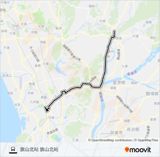 巴士8023區間車的線路圖