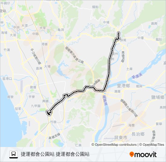 巴士8023區間車的線路圖