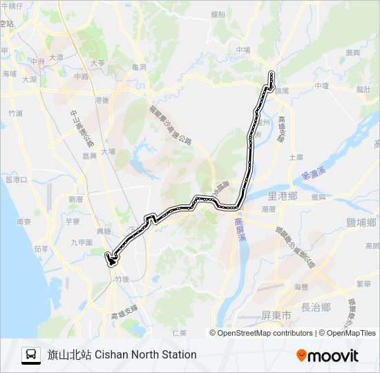 巴士8023區間車的線路圖