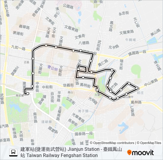 橘10A公車式小黃 bus Line Map