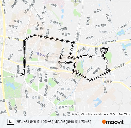 橘10B公車式小黃 bus Line Map