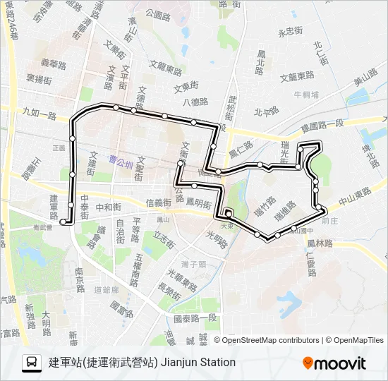 巴士橘10B公車式小黃的線路圖