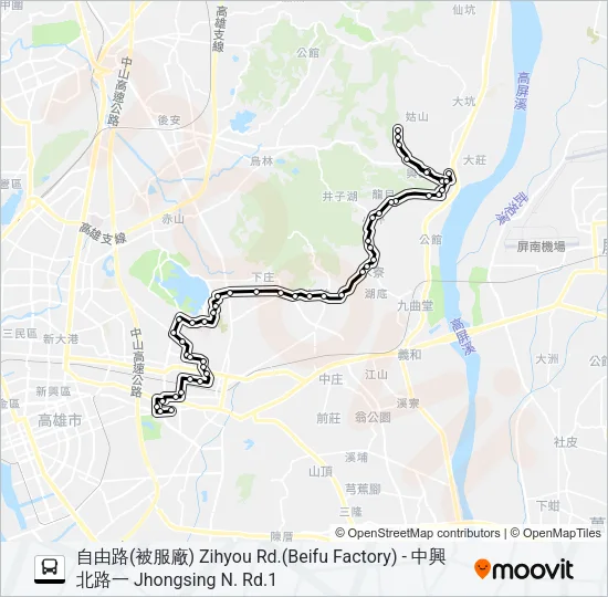 橘7B(不延駛佛光山) Bus Line Map