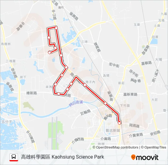 紅67A(部分延駛中正堂) Bus Line Map