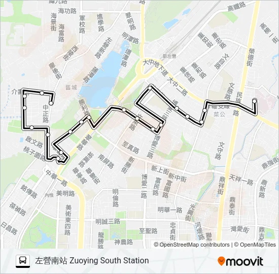 巴士38A的線路圖