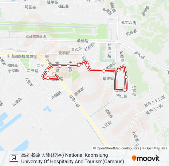 紅1區間車 Bus Line Map