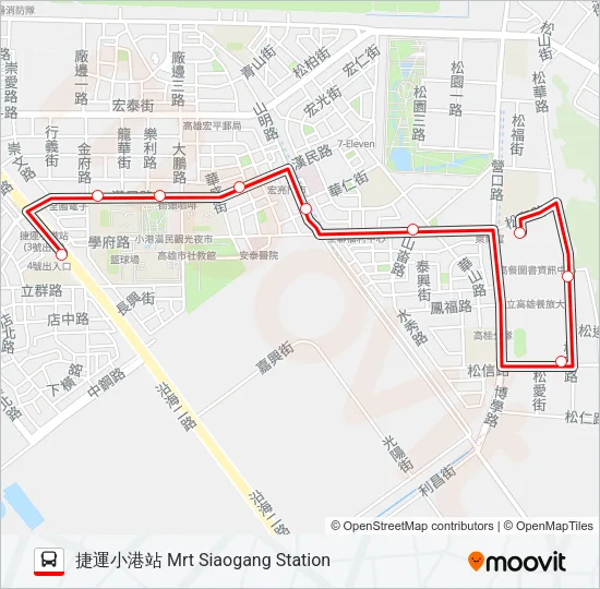 紅1區間車 Bus Line Map