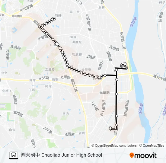 巴士橘20D(延駛和發產業園區)的線路圖
