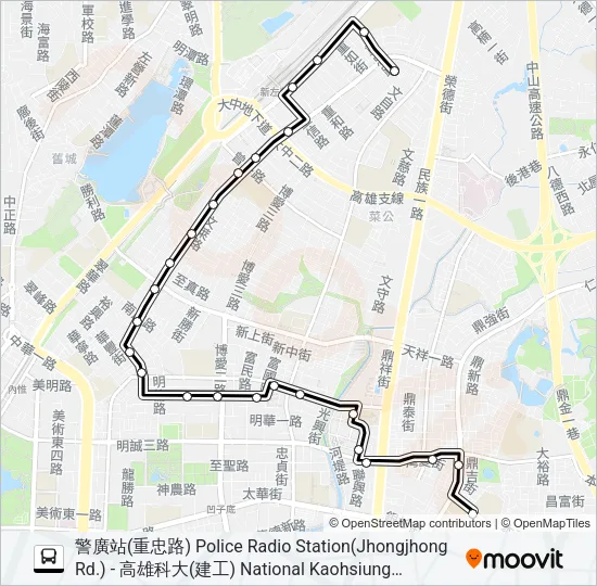 16A繞(經文信路) Bus Line Map