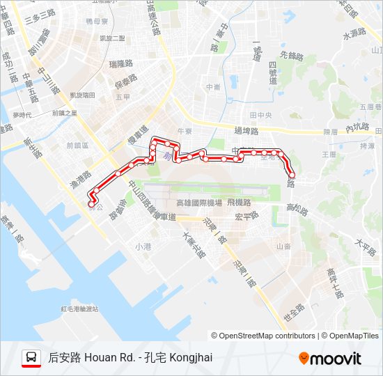 巴士紅7(返程延駛)的線路圖