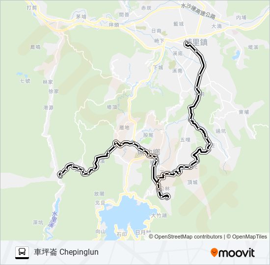 6665A bus Line Map