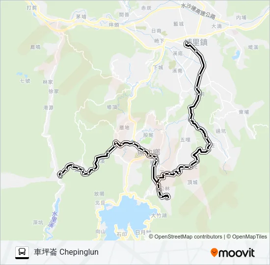 巴士6665A的線路圖