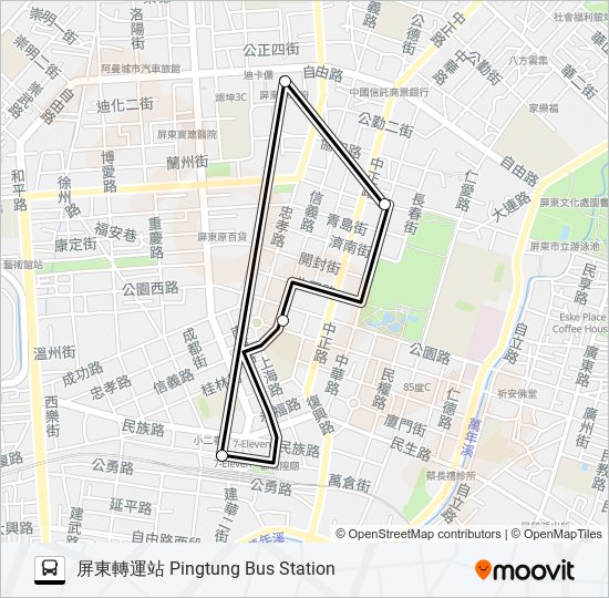 小黃公車701 bus Line Map
