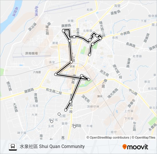 小黃公車702 bus Line Map